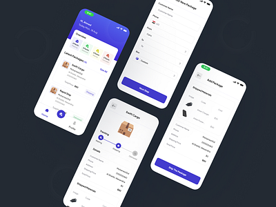 Shipping App mobile ui ux