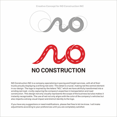 Creative Concept for NO Construction INC branding graphic design illustration logo logo design