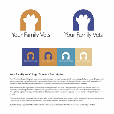 YourFamily Vets” Logo Concept Description branding design graphic design illustration logo logo design