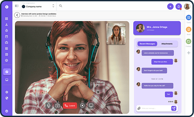 HRM ( Video Call Screen) 3d animation branding figma screen ui ux