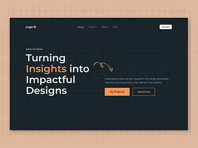 Landing Page : Design Portfolio hero section landing page portfolio ui ux web design