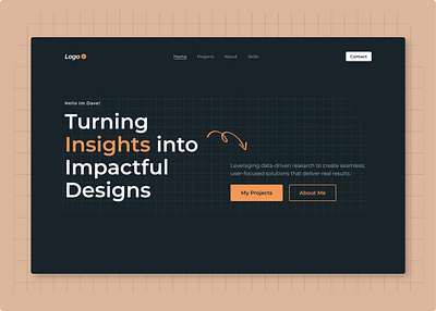 Landing Page : Design Portfolio hero section landing page portfolio ui ux web design