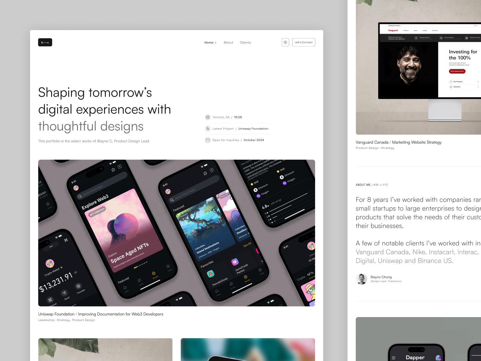 Portfolio Landing Page clean homepage landing page minimal minimalist personal portfolio personal site personal website portfolio typography ui ux web website