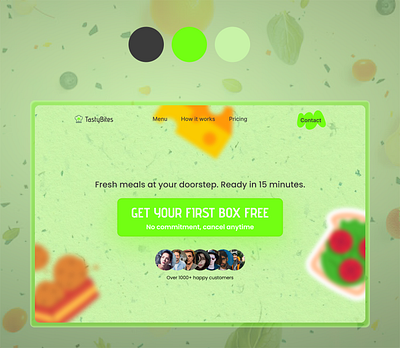 TastyBites - Hero Section creative jaweria design food delivery ui food hero section graphic design hero section jaweria mehboob ui ui design uiux