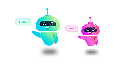 Chatbot design / robot design using figma 3d ai animation branding chat bot figma graphic design illustration logo motion graphics robots ui uiux