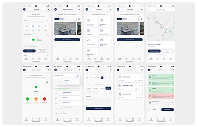 App Design for a Security Company app design prototype security app security company ui ux ui web pp