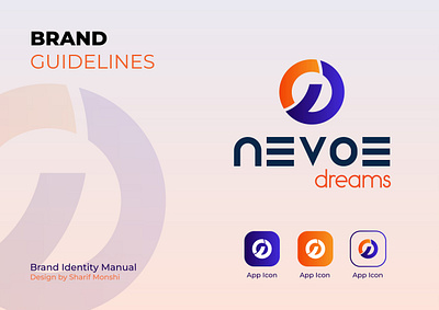 Nevoe Dream Logo | Brand Guidline branding creative logo logo logo branding logo brandstyle logo designer logo icon logotype minimal logo minimulist logo nevoe dreams logo nevoedreams nevoegraphics ng logo round logo sharifmonshi2511 symbolic logo typography logo vector website logo