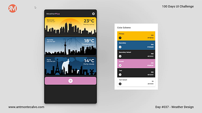 Day #037 - Weather Design | 100 Days UI Challenge animation branding daily 100 dailyui dailyuichallenge design graphic design interaction interaction design interface design transitions ui ui design user interface design visual design