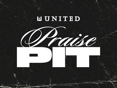 Praise Pit Logo branding church design graphic design logo texture typography