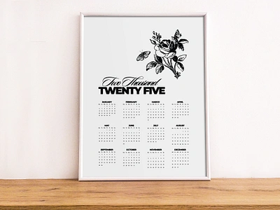 Calendar Design calendar design floral graphic design months typography years