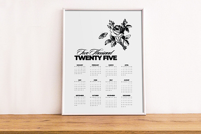 Calendar Design calendar design floral graphic design months typography years