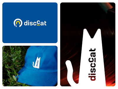 Disccat brand brand identity branding cat disc logo logotype vinyl