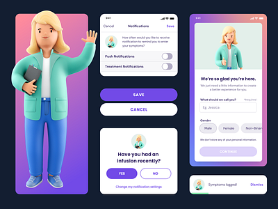 Keycare Bento - UI Components bento bentogrid health health app healthcare mobile mobile app purple ui uiux