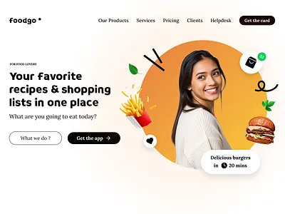 Fast Food Store Landing Page ui