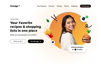 Fast Food Store Landing Page ui