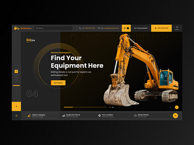 ExcavaHire - Construction Machine Renting Website HTML Template template