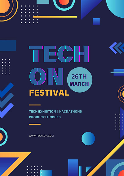 Tech On Festival 2024 canva digital art graphics design