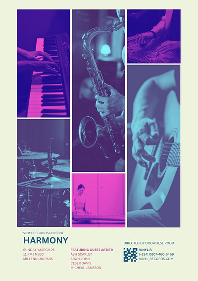 Harmony Concert canva graphic design minimalist design