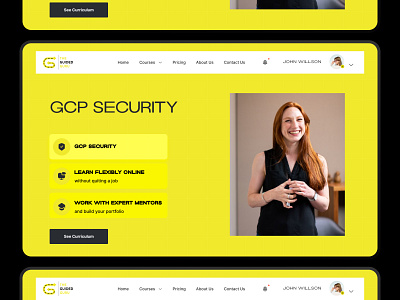 The Guide Guru Learning website | Welldux | UI UX Design gcp security landing page leanring website learning dashboard learning website