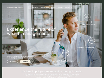 Hero Section - Nordman Capital branding business consultant design finance graphic design hero image hero section landing page ui ux web design