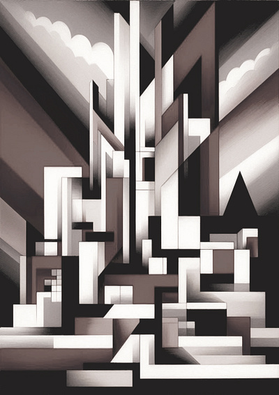 Geometric Landscape I abstract art artwork blackandwhite canvas canvasprint digital digitalpainting digitalprint geometric geometricdesign graphic design landscape paysage poster posterdesign posterprint print printart