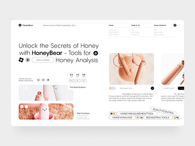 HoneyBear - Landing Page Design analysis design honey landing landing page page ui ux web web design