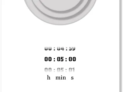 Mobile Countdown graphic design ui