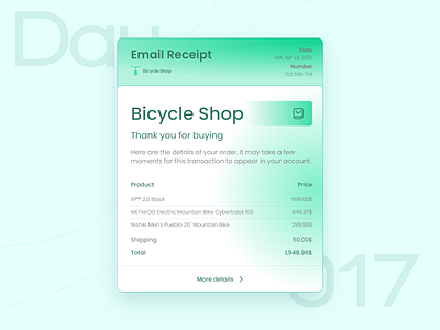 Day 017 - Email Receipt app branding design graphic design graphicdesign illustration logo ui ux vector