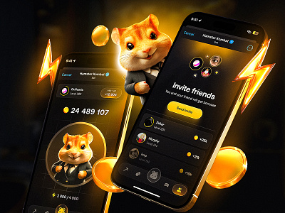 Hamster Kombat - Telegram Tap-to-Earn Clicker Game blockchain game casino clicker casino design casino game clicker design crypto crypto design crypto game game app hamster kombat mini app mobile casino tap 2 earn tap 2 earn game tap game tap to earn tap to earn game telegram game ton web3 game