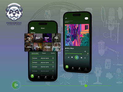 Ui Ux design for music application ui