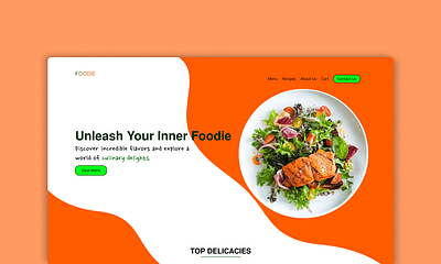 Restaurant Landing Page design figma food hero section landing page restaurant ui uiux ux