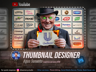 Thumbnail Design - UnileverX design graphic design manipulation photo editing photoshop thumbnail youtube thumbnail