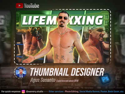 Thumbnail Design - Lifemaxing design graphic design manipulation photo editing photoshop thumbnail youtube thumbnail