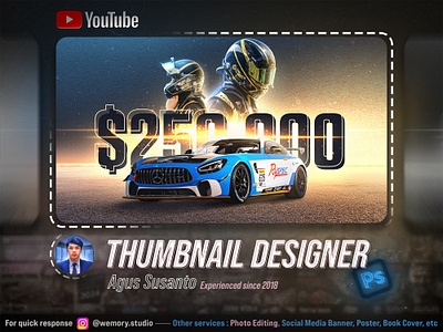 Thumbnail Design - First Time GT4 design graphic design manipulation photo editing photoshop thumbnail youtube thumbnail