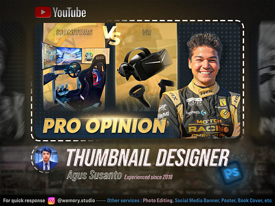 Thumbnail Design - Monitor x VR design graphic design manipulation photo editing photoshop thumbnail youtube thumbnail