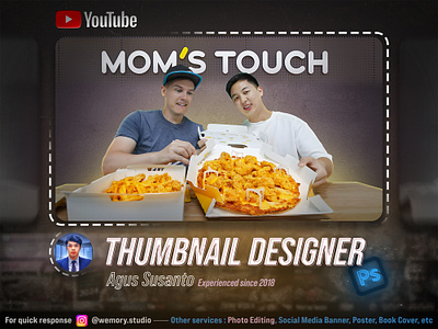 Thumbnail Design - Mom's Touch design graphic design manipulation photo editing photoshop thumbnail youtube thumbnail