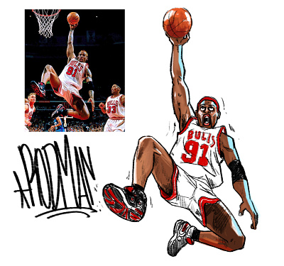 Dennis rodman animation branding diseño graphic design logo