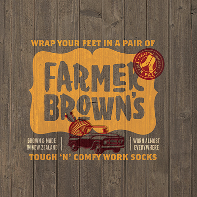 Hard Workin' Socks branding design icon illustration knitting logo packaging retro socks typography vintage wool