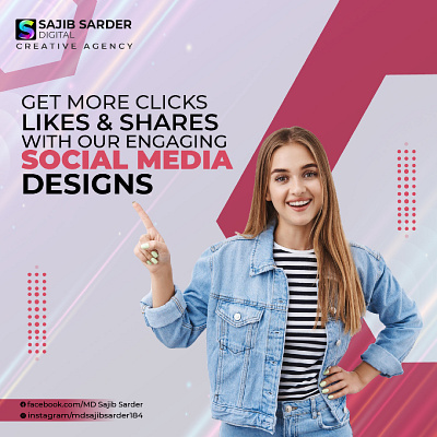 Get More Clicks, Likes and Shares with Our Engaging Social Media creative design designer graphic design post social media