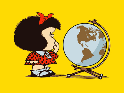 Mafalda (del gran Quino) after effects animation2d argentina draw freelance gif illustrator mafalda motion graphics quino