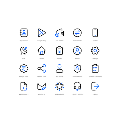 Icons for BillHub App icon iconography thstudio ui