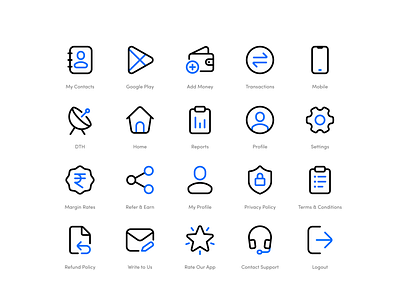 Icons for BillHub App icon iconography thstudio ui