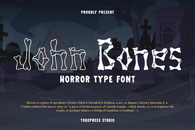 John Bones – Scary Font halloween font horror font youtube font