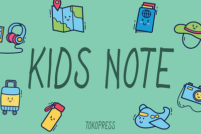 Kids Note – Handwriting Font children font handwriting font kids font school font youtube font