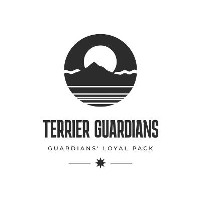 Terrier Guardians Logo 3d ai branding des design generativeai gfx graphic design guardian illustration liquid logo motion graphics typography ui ux uxui vector vizion vizionz