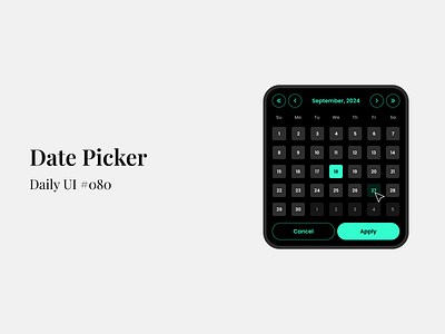 Date Picker - Daily UI #080 callendar daily ui date date picker figma ui ui design ui element uiux uiux design