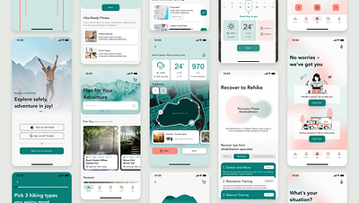 SAFIHIKE: A hiking safety App from preparation to recovery motion graphics ui
