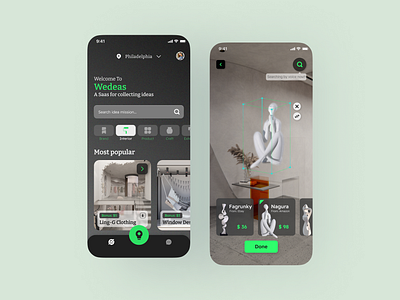 UI design with AR feature ui