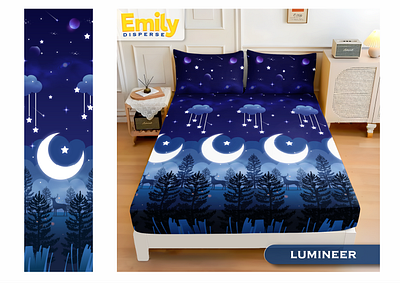 Bed Sheet Design - Night Theme design graphic design illustrator vector