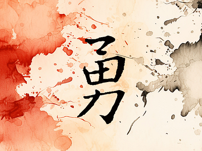 Chinese calligraphy art chinese calligraphy poster 勇 courage chinese calligraphy chinese calligraphy art design graphic design typography